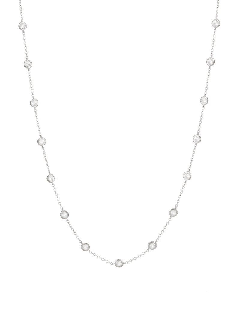 CLEMENCE 1.50CARAT15STONESTRANDNECKLACE SILVER 67829d61 8aee 45be 9541 7eb9a95a2d3e