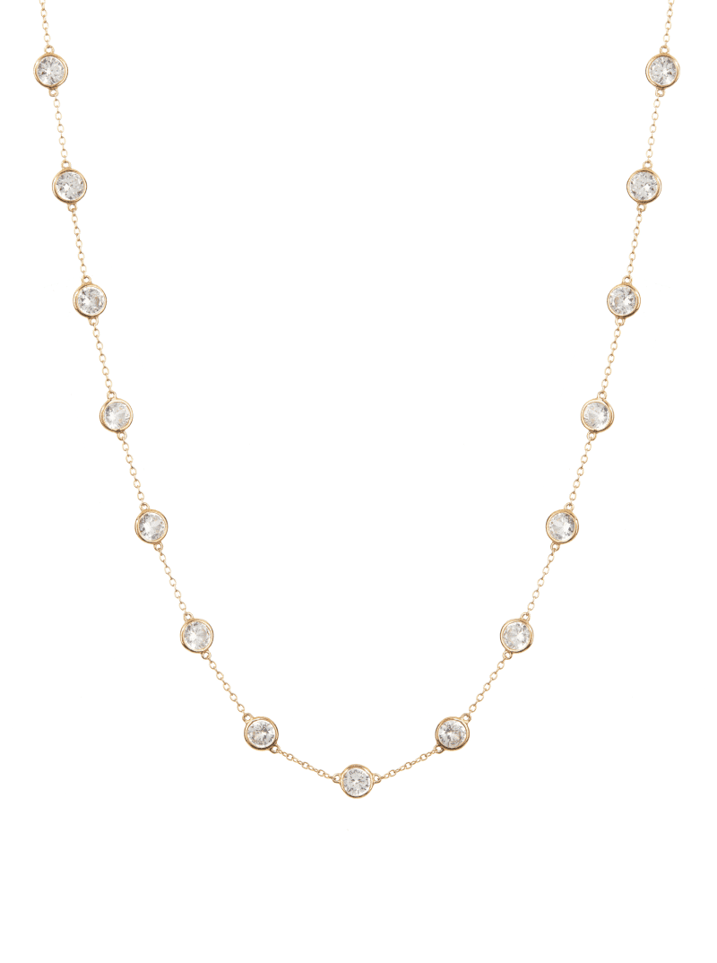 CLEMENCE 7.50CARAT15STONESTRANDNECKLACE GOLD