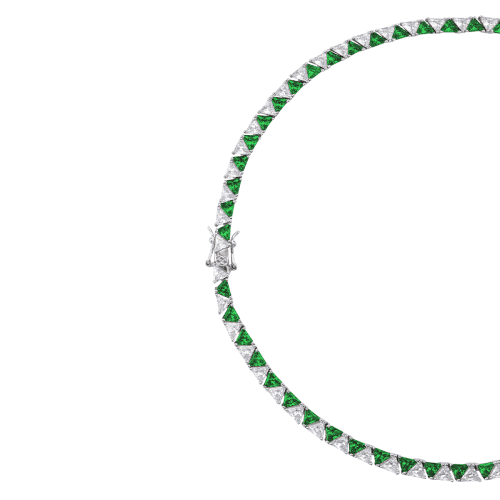 Emerald White Necklace side