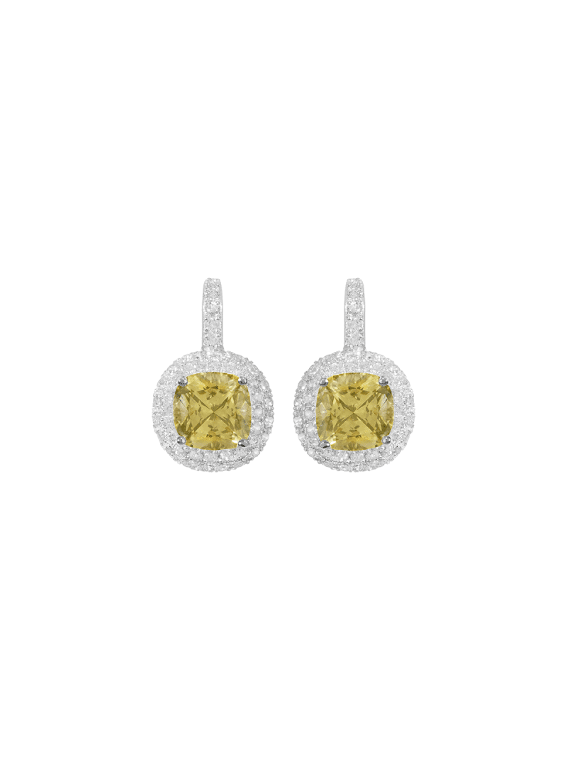 MoreauEarrings YellowSapp Silver