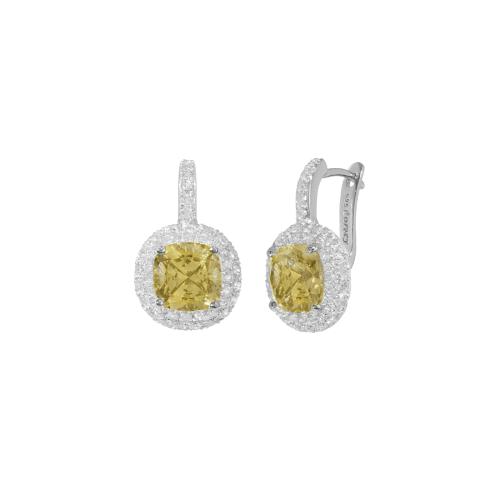 MoreauEarrings YellowSapp Silver Side