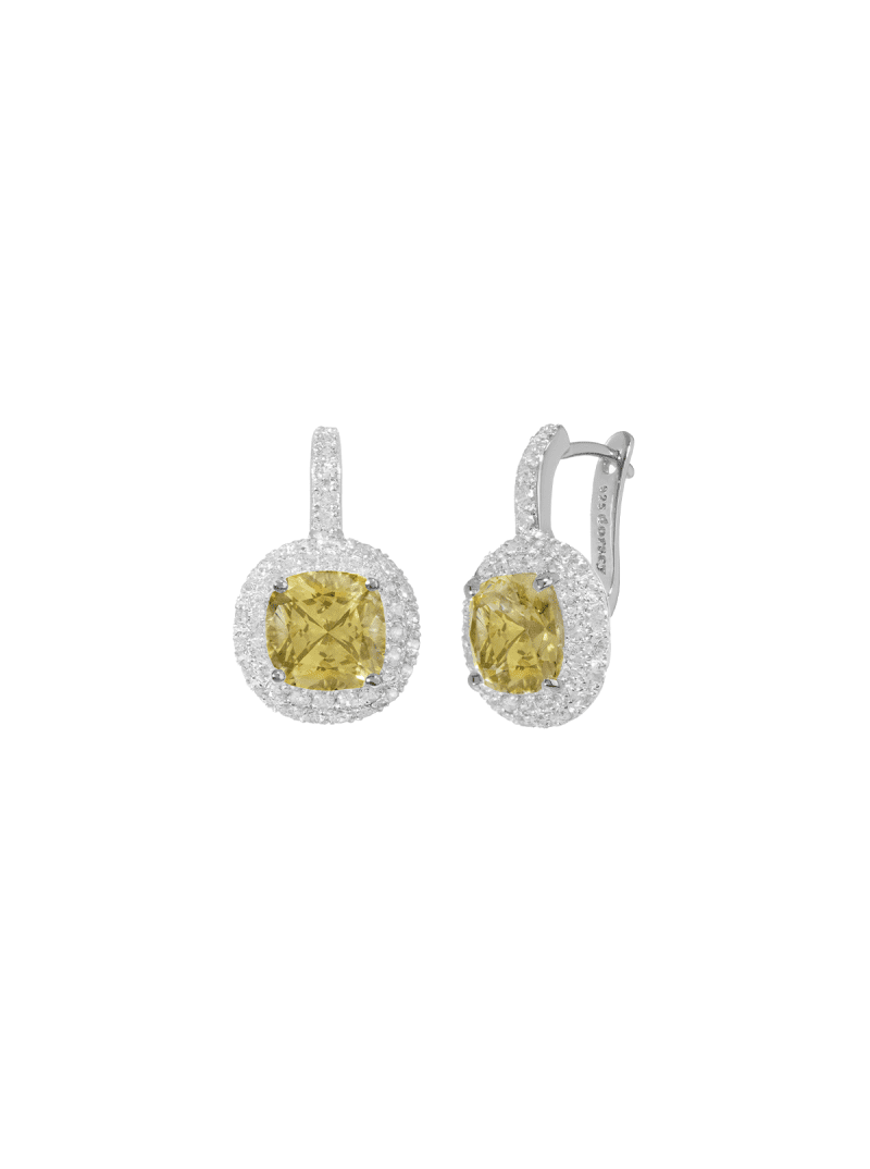 MoreauEarrings YellowSapp Silver Side