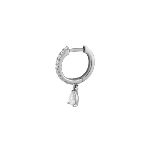 Pave PearDrop Silver side